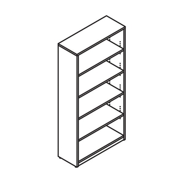 Groupe Lacasse Bookcase, 1 Edge, 36inWx14inDx73-1/2inH, Sahara LAS71B367314R - main